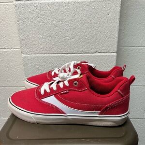 Levi's Bold Red Canvas Sneakers with White Detail
